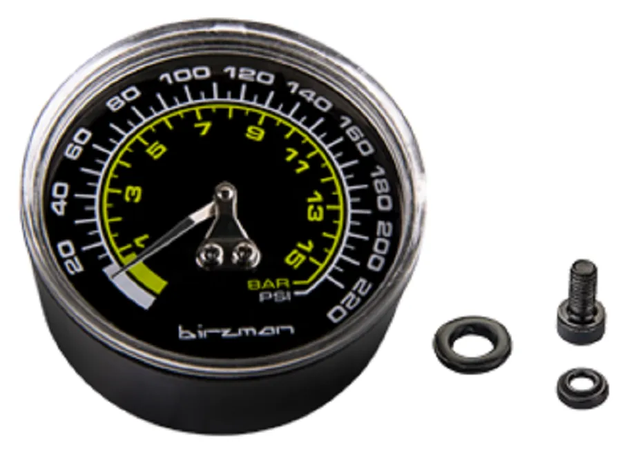 Манометр Birzman 220psi Maha Push & Twist II / III Silver Grand-Maha Push & Twist III Gunmetal (SPT_BM17-AL-GAUGE220)