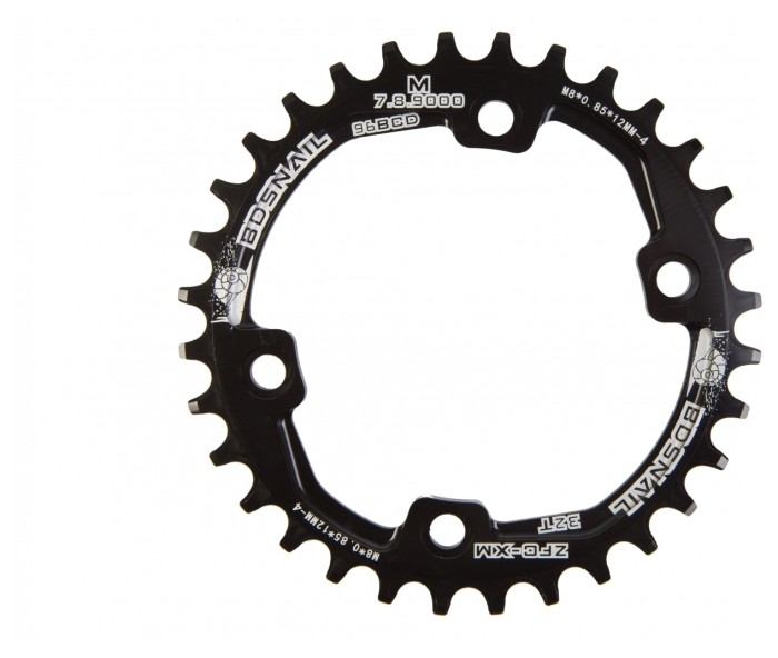 Звезда-неспадайка к шатуну NW AL 32T SNAIL круг BCD 96 асимметричная (для Shimano M7000) (черн.)