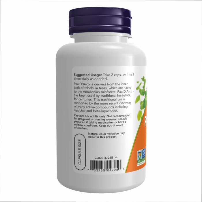 Pau D' Arco 500mg - 100 vcaps
