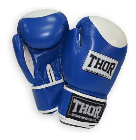 Рукавички боксерські THOR COMPETITION 14oz / шкіра / синьо-білі