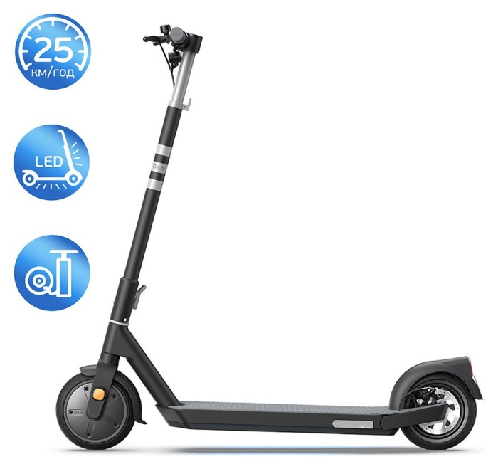 Електросамокат OKAI ES20-NEON Black 9", 300(600)W, 9.8Ah, 40km, 25km\h, 20%, NFC, App, 16kg