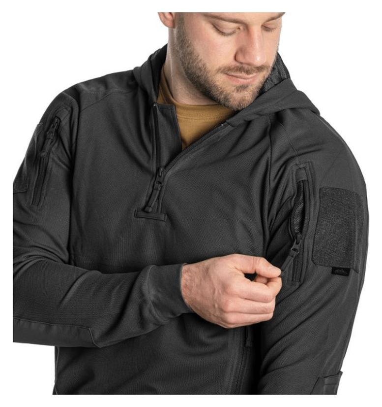 Кофта тактична Helikon-Tex RANGE HOODIE - TopCool, чорний, розмір L, укр, укр