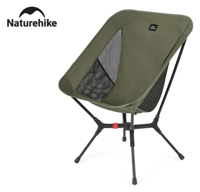 Стілець складаний ультралегкий Naturehike CNK2550JJ013 Yamami YL01, розмір М, алюміній, оливковий (FNR_6927595774670)