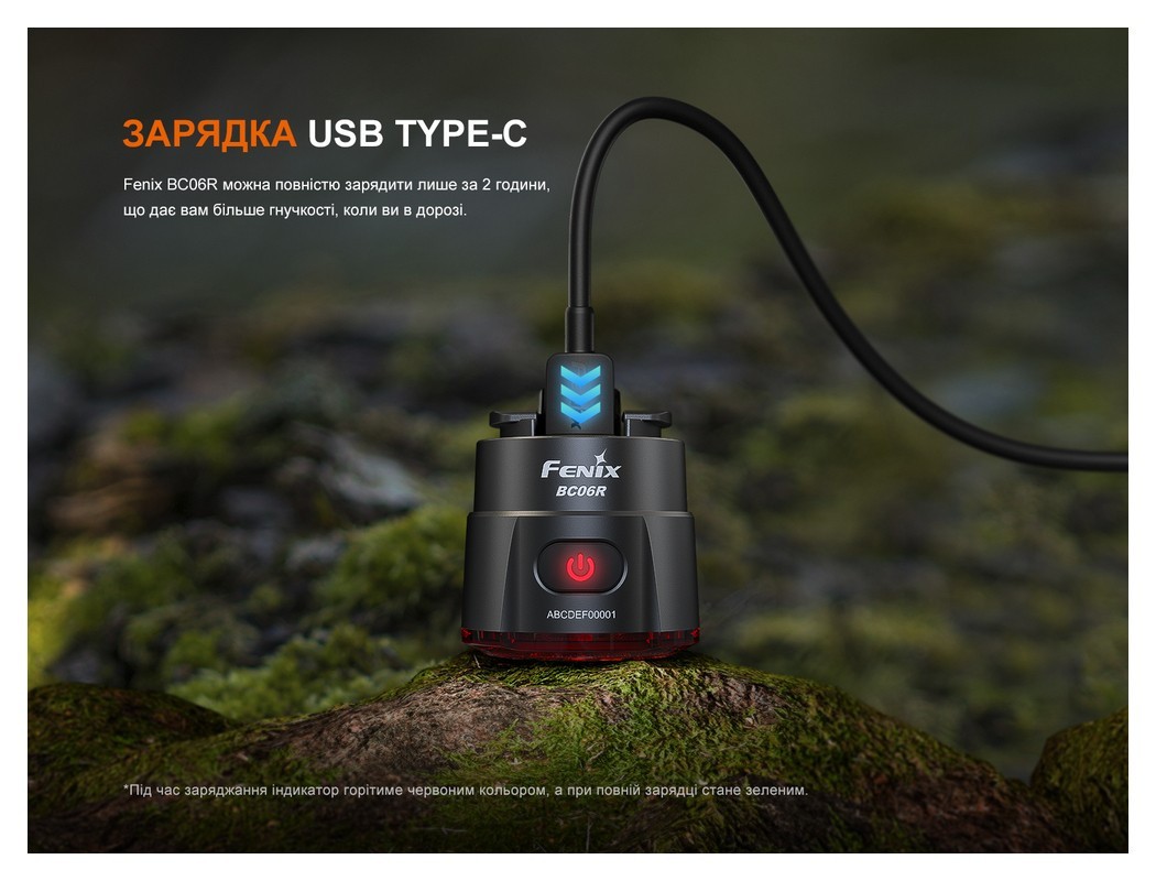 Велофара задня Fenix BC06R, укр, укр