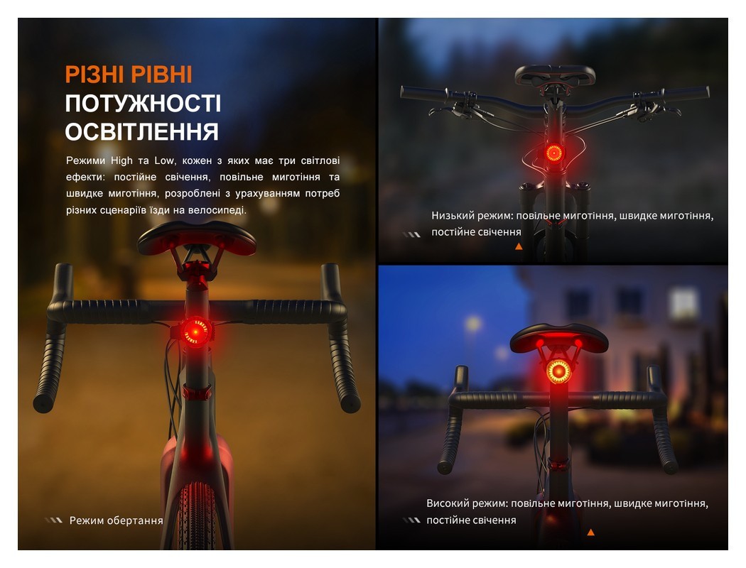 Велофара задня Fenix BC06R, укр, укр