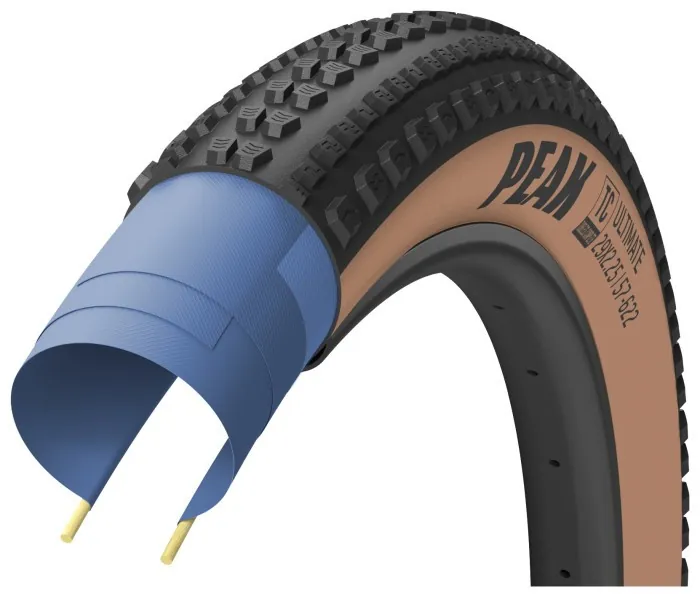 Покришка 27.5x2.25 (57-584) GoodYear PEAK Ultimate Tubeless Complete, Blk/Tan