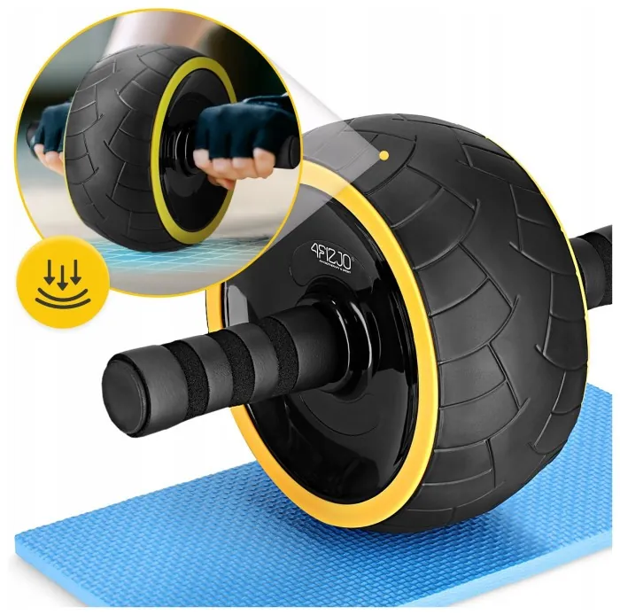 Ролик (гімнастичне колесо) для преса 4FIZJO Ab Wheel XL Black/Yellow (P-5907739314444)