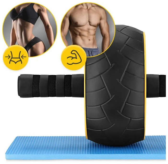 Ролик (гімнастичне колесо) для преса 4FIZJO Ab Wheel XL Black/Yellow (P-5907739314444)
