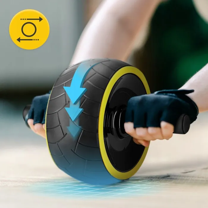 Ролик (гімнастичне колесо) для преса 4FIZJO Ab Wheel XL Black/Yellow (P-5907739314444)