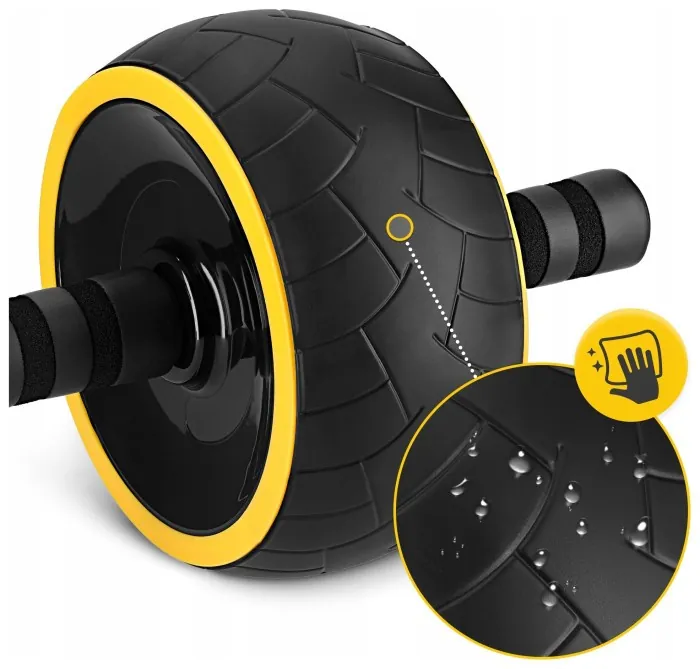 Ролик (гімнастичне колесо) для преса 4FIZJO Ab Wheel XL Black/Yellow (P-5907739314444)