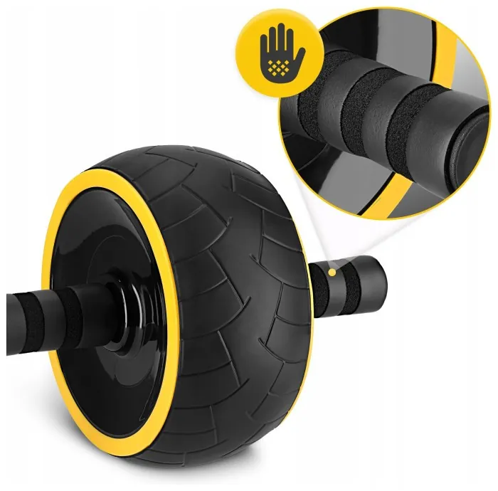 Ролик (гімнастичне колесо) для преса 4FIZJO Ab Wheel XL Black/Yellow (P-5907739314444)