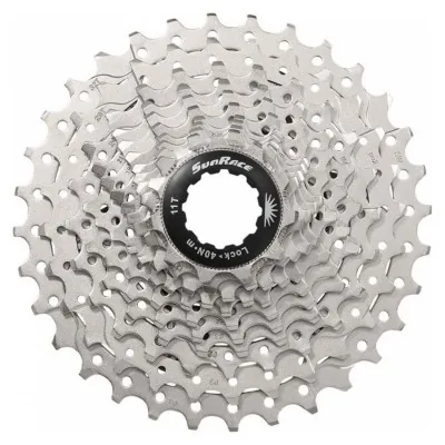 Кассета 11-k 11-28T SUN RACE RS3 стальной паук, Metallic Silver