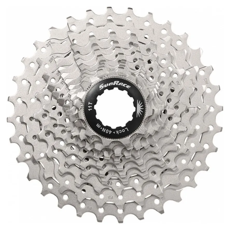 Касета 11-k 11-28T SUN RACE RS3 сталевий павук, Metallic Silver (CAS-36-05)