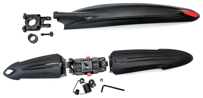 Крила 24-29" Пластик швидкознімн. BRAVVOS FL-630-1 чорний без стійки у вилку та підсідельний штир