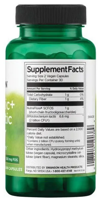 Probiotic+ Prebiotic Fiber 1 Billion Cfu - 60 vcaps