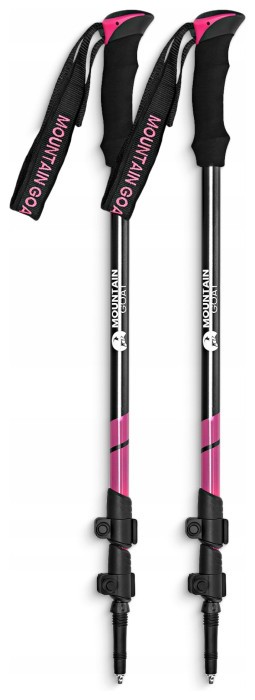 Трекінгові палиці Mountain Goat Peak+ 65-135 см Black/Pink (P-5905973404648)