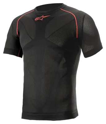 Alpinestars RIDE TECH V2 TOP SHORT SLEEVE SUMMER BLACK RED, M/L