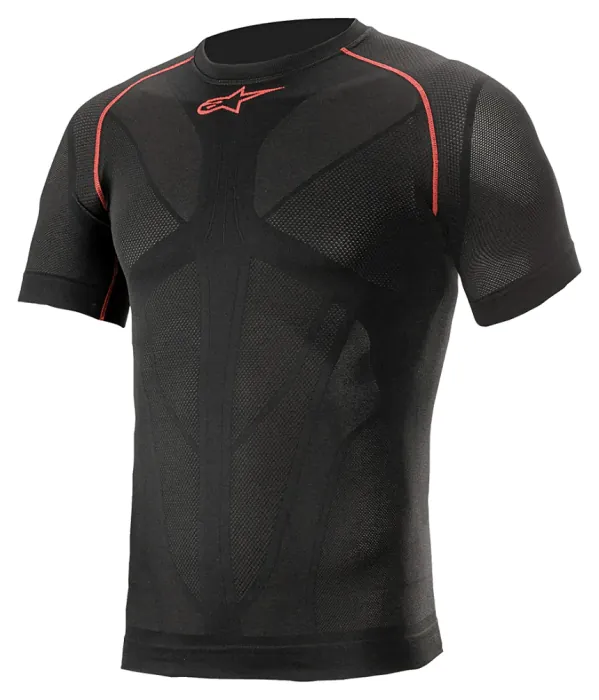Alpinestars RIDE TECH V2 TOP SHORT SLEEVE SUMMER BLACK RED, M/L