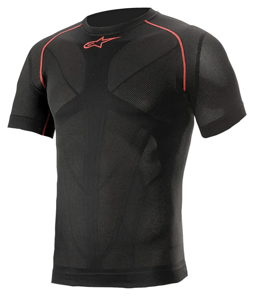Футболка Alpinestars RIDE TECH V2 TOP SHORT SLEEVE SUMMER BLACK RED, M/L (SPT_4752721-13-M/L)