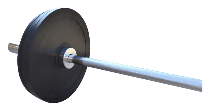 Штанга резиновая RN-Sport 75 кг с олимпийским грифом