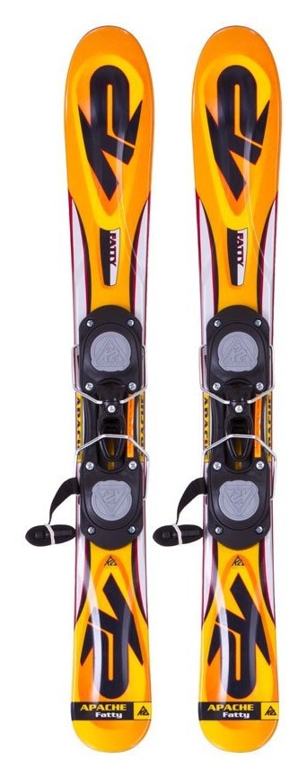 Лижі гірські (cкіборди) K2 Apache Fatty 88см Yellow/orange/black (1000500.101.1.088+S10500088-WRH), укр, укр