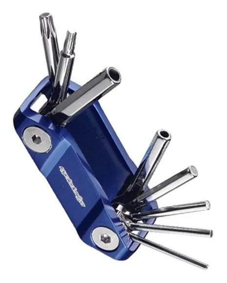 Мультитул складний для велосипеда Cycledesign (ATI) Black/blue/nickel (TO3450) (black, blue, nickel)