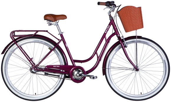 Велосипед ST 28" Dorozhnik RETRO PH рама-19" малиновий 2025, укр