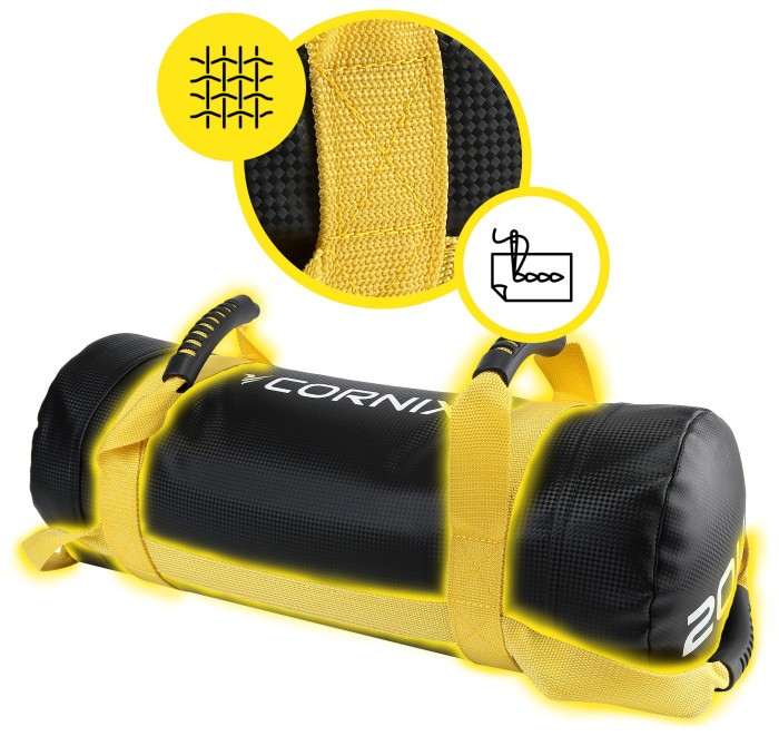 Мешок для кроссфита Cornix 20 кг тренировочный XR-0551 Black/Yellow