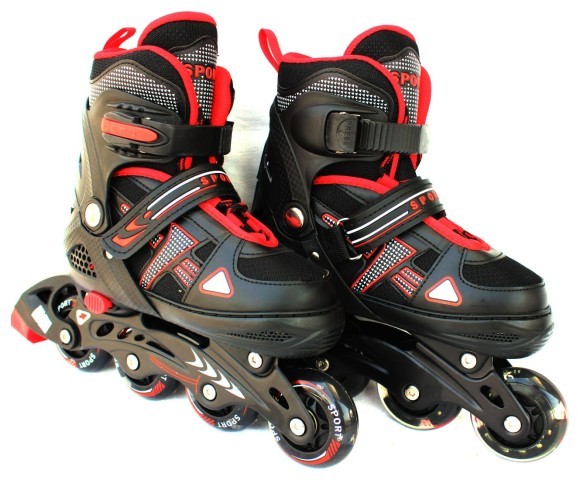 Ролики раздвижные (р35-38) (мод0014) Bavar Sport (малиновый)