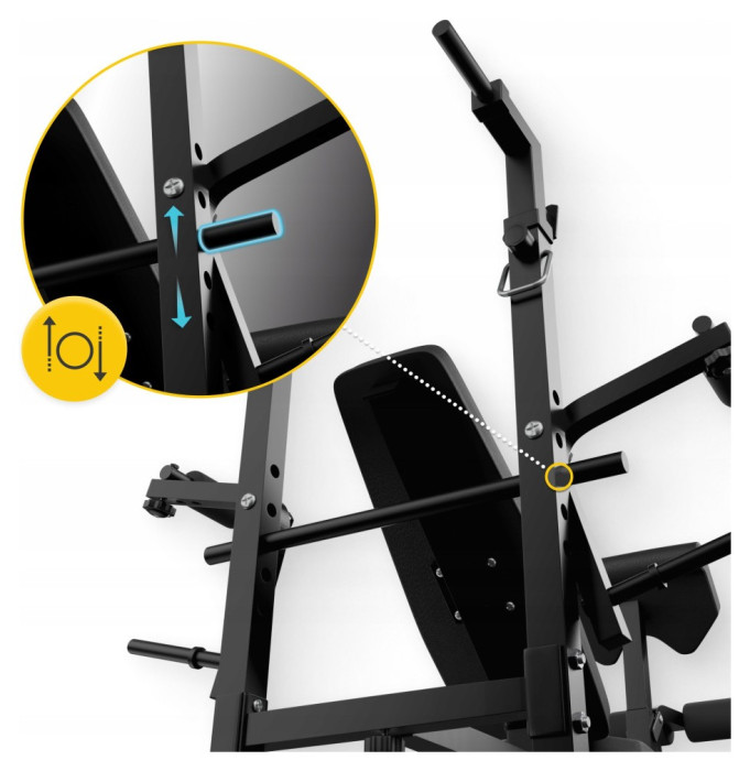 Лава тренувальна для жиму 4FIZJO Ultra зі партою Скотта Black (P-5905973404228)