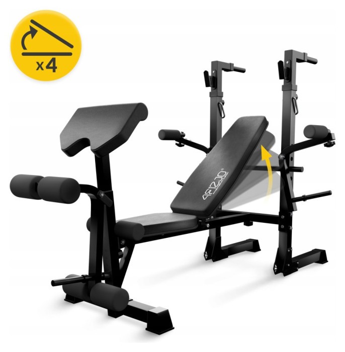 Лава тренувальна для жиму 4FIZJO Ultra зі партою Скотта Black (P-5905973404228), укр, укр