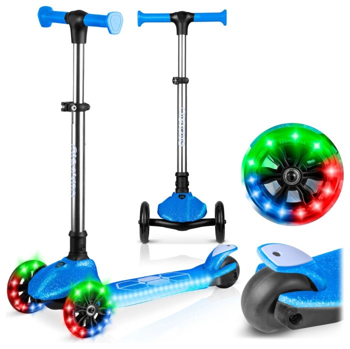 Детский самокат трехколесный Ricokids Jelly синий
