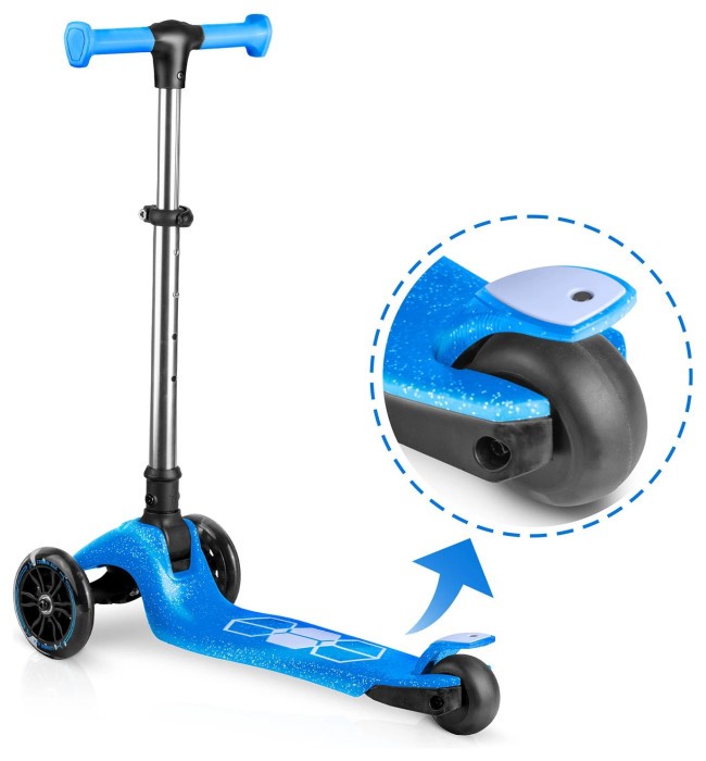 Детский самокат трехколесный Ricokids Jelly синий
