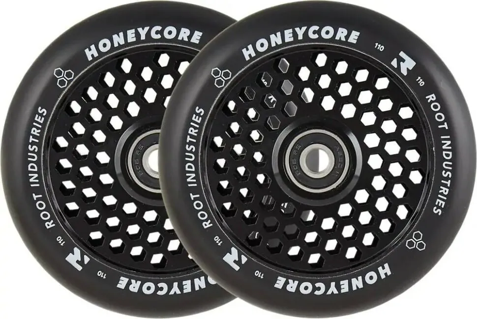 Колеса для трюкового самокату Root Honeycore Pro 110mm (пара) (110mm (пара) - Black/Black)