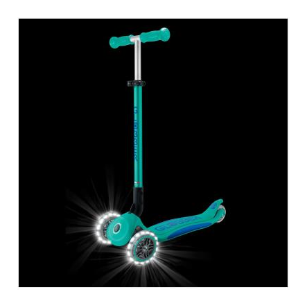 Самокат GLOBBER серії ELITE LIGHTS, смарагдово-зелений, колеса з підсвіткою, 50кг, 3+