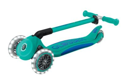 Самокат GLOBBER серії ELITE LIGHTS, смарагдово-зелений, колеса з підсвіткою, 50кг, 3+