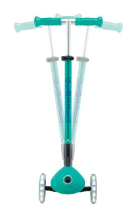 Самокат GLOBBER серії ELITE LIGHTS, смарагдово-зелений, колеса з підсвіткою, 50кг, 3+, укр, укр