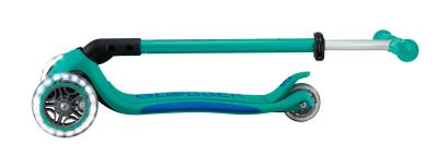 Самокат GLOBBER серії ELITE LIGHTS, смарагдово-зелений, колеса з підсвіткою, 50кг, 3+, укр, укр