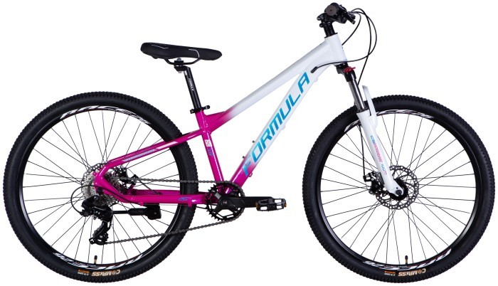 Велосипед AL 26" Formula F-1 DD CS рама-13" біло-рожевий 2025, укр, укр
