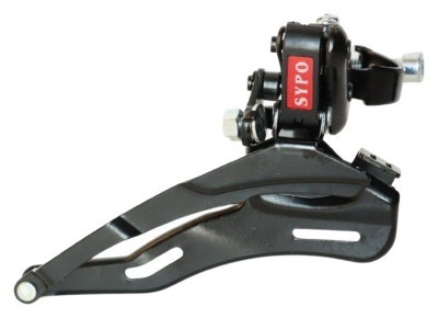 Перемикач перед. нижній хомут в/тяга  max-48T под трубу 31,8мм чорний SYPO YD-Q40