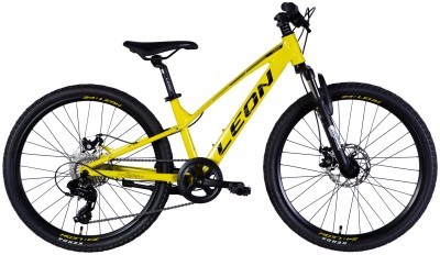 Велосипед AL 24" Leon JUNIOR DD CS рама-12" желтый с черным 2025