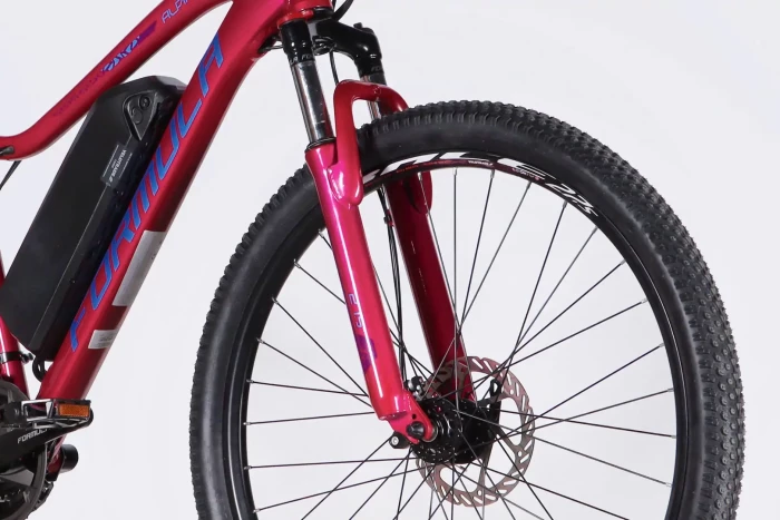 Велосипед з електроприводом 27.5" AL Formula eALPINA DD FR рама-17" 36B 12.5А*г 500Вт рожево-синій 2026