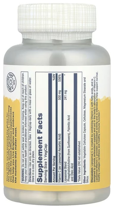 Liposomal Vitamin C 500mg - 100 vcaps
