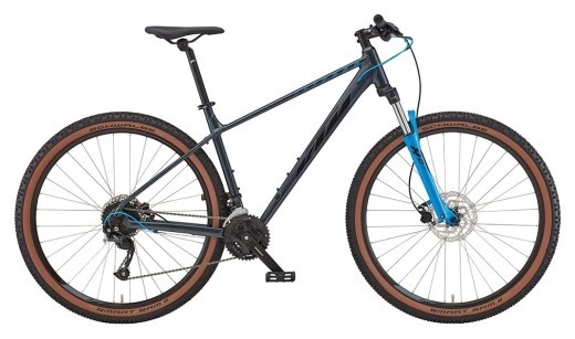Велосипед KTM CHICAGO 271 27.5" рама S/38 серый (черно/синий) 2022/2023 — 