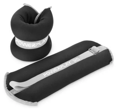 Манжети для ніг та рук PowerPlay PP-4349 Ankle/Wrist Weights (2шт.*1 kg) (пара) Чорні