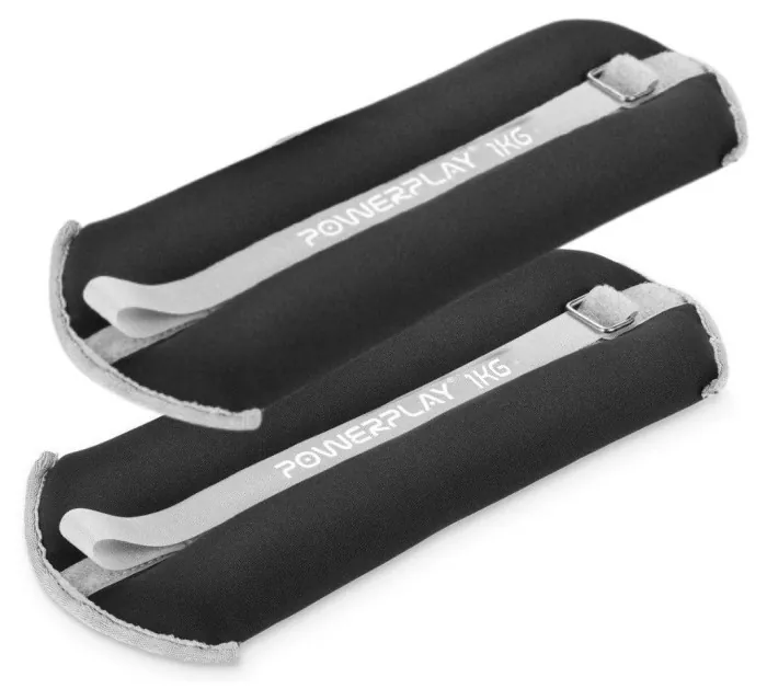 Манжети для ніг та рук PowerPlay PP-4349 Ankle/Wrist Weights (2шт.*1 kg) (пара) Чорні