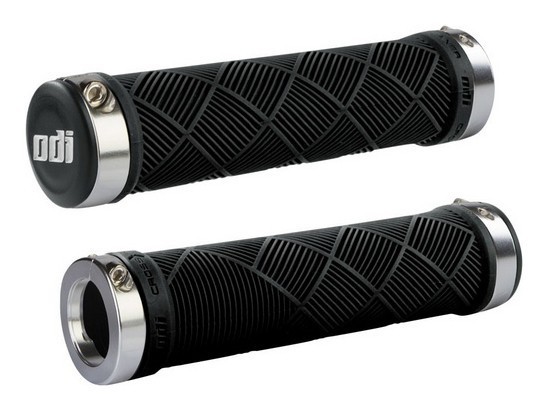 Грипсы ODI Cross Trainer MTB Lock-On Bonus Pack Black w/Silver Clamps (черные с серебристыми замками)