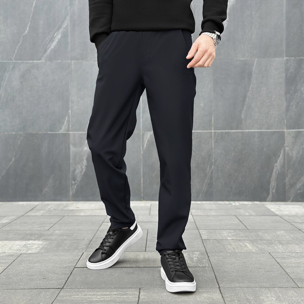 Брюки из софтшела для мужчин весенние осенние темно-синие Pobedov Point