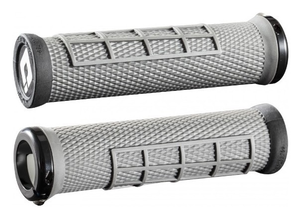 Гріпси ODI Elite Flow, V2.1 Lock On, Graphite Black w/Black Clamp, графітові з чорними замками, укр, укр