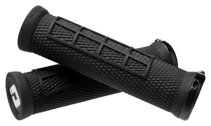 Гріпси ODI Elite Flow, V2.1 Lock On, Graphite Black w/Black Clamp, графітові з чорними замками, укр, укр